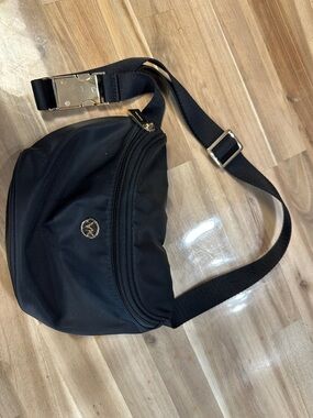 Michael Kors Black Nylon Belt Bag with Gold Hardware